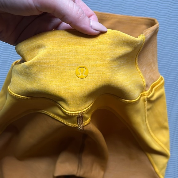 Lululemon Early Extension High-Rise Tight - Heathered Fools Gold/Honey Lemon - Picture 9 of 10